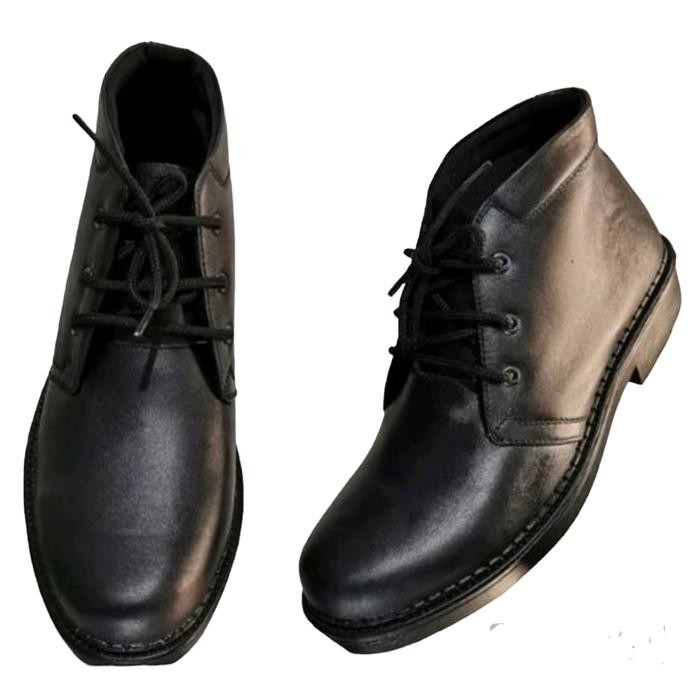 SEPATU PDH PRIA TALI LUBANG 3 KULIT ASLI