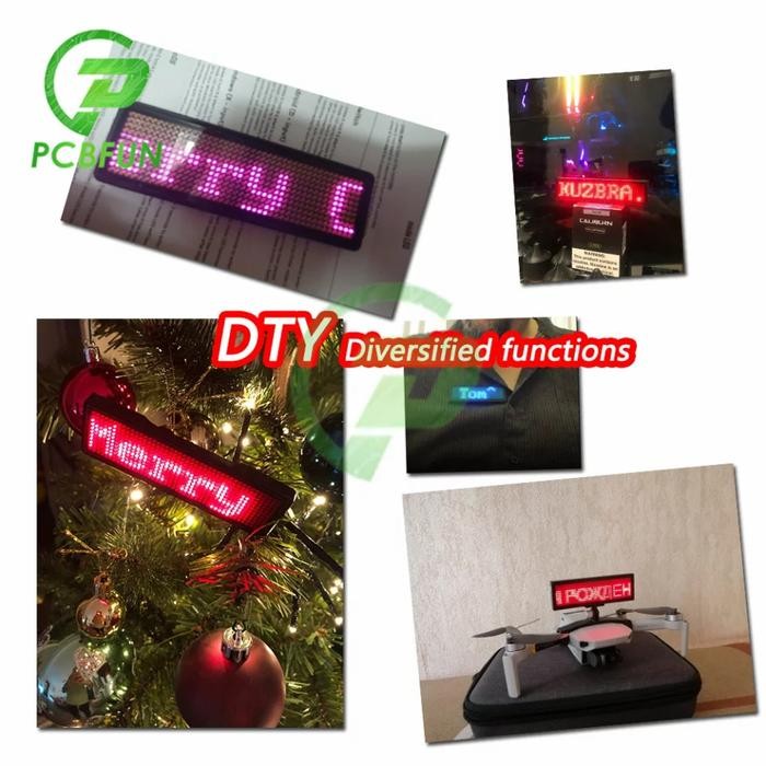 

Ready Led Name Badge Id Card Tag Pesan Berjalan Custom Programable Display