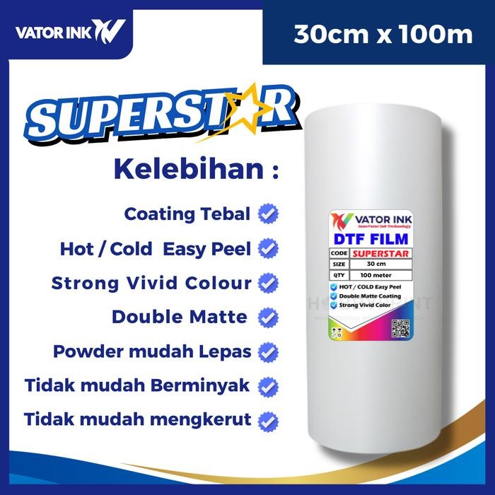 

Ready Pet Film Dtf Vator Superstar 30Cm X 100M Double Matte Hot Cold Peel