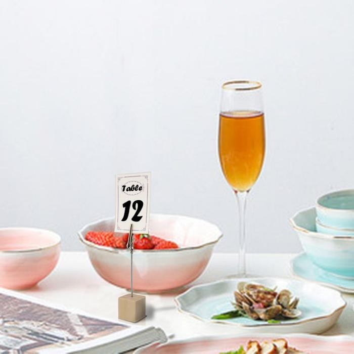 

Ready Set 10Pcs Price Tag Kayu Tatakan Holder Foto & Kartu Display