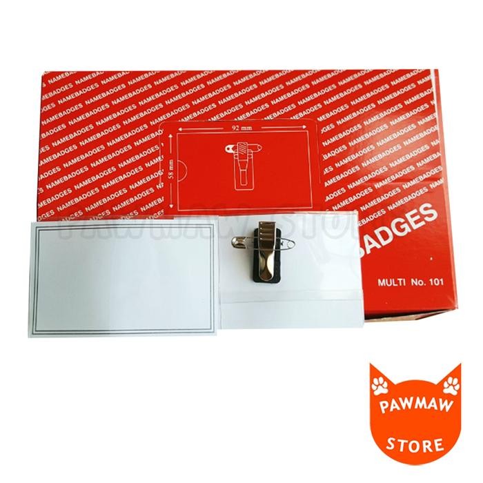 

Ready Name Tag Jepit Stardus Isi 50 Pcs Clip Id Card
