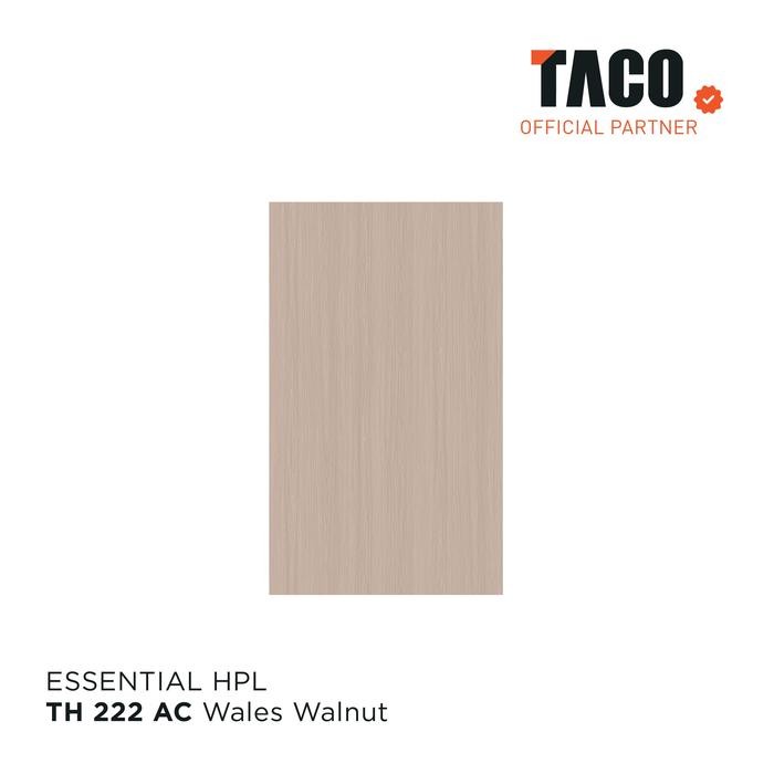 TACO Laminate HPL Serat Kayu Per 1 Lembar 122CM X 244CM - TH 222 AC Wales Walnut