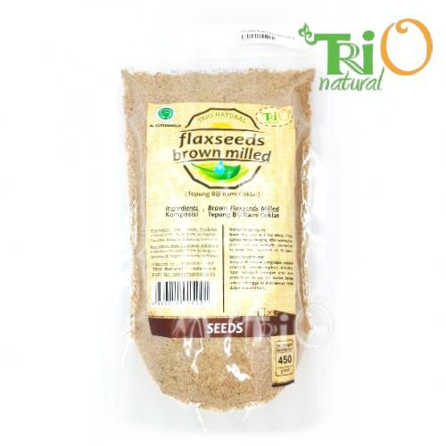 

ORIGINAL Trio Natural Flaxseeds Brown Milled 450gr - Biji Flaxseeds Coklat Milled 450 Gram untuk