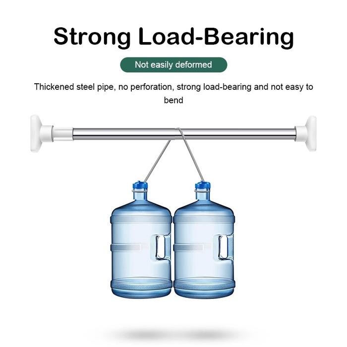 Tiang Gorden Fleksibel Tiang Jemuran Gantungan Baju Rak Dinding