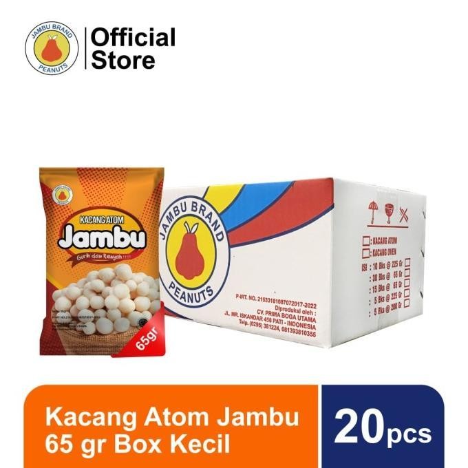 

Kacang Atom Jambu 65 gr Box Kecil
