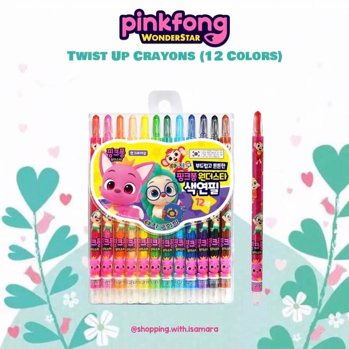 

Pinkfong Wonderland Twist Up Crayons (12 Colors)