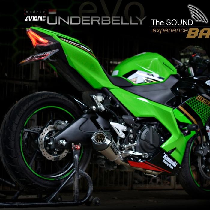 Spesial Knalpot Ninja 250 Avionic Exhaust Underbelly Evo Carbon Fullsystem Terlariss 