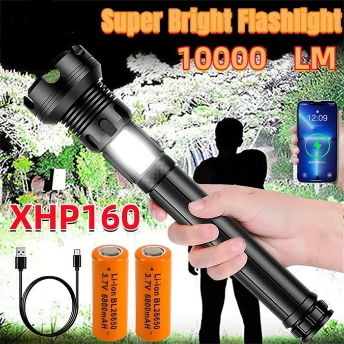 Senter SWAT LED / Senter LED XHP-160 / Senter Cas USB Portable 7 Mode