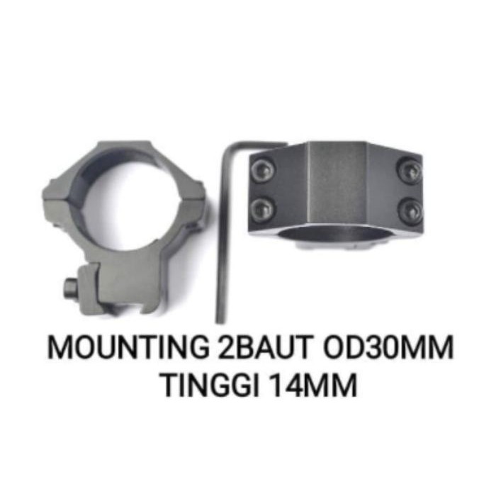 MOUNTING TELESKOP PENDEK OD 30 DOUBEL BAUT REL 11 IMPORT