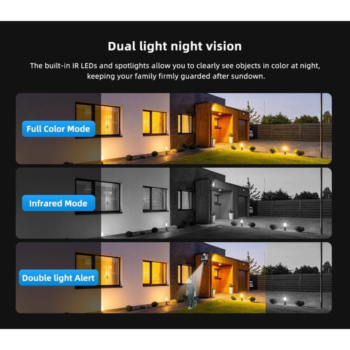 IP kamera CCTV 8MP keamanan layar ganda lensa ganda PTZ OUTDOOR