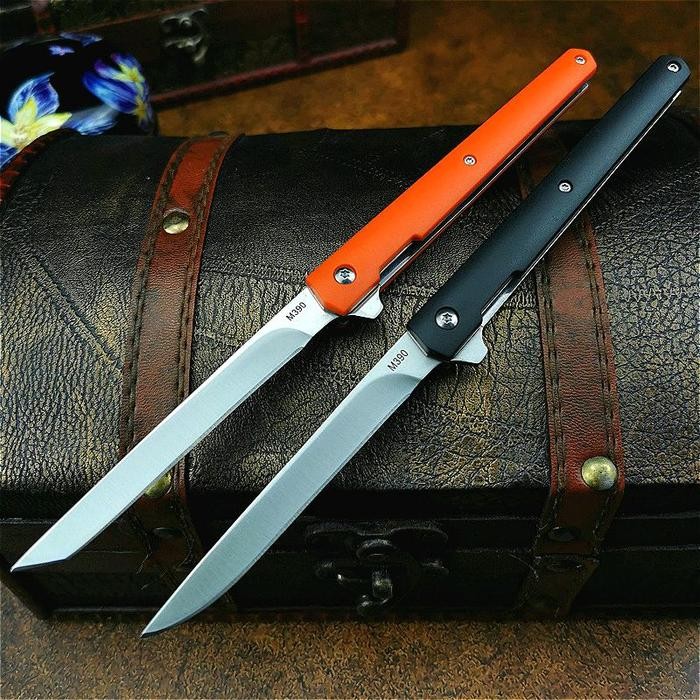 lipat m390 folding knife knive ball bearing g10 handle