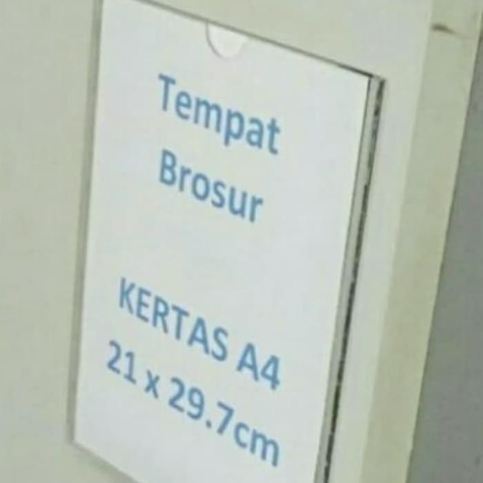 

Tempat Brosur Tempel A3 / Rak Akrilik Original