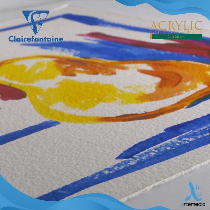 

Kertas Gambar Clairefontaine Acrylic Paper 24X30Cm Paper Block