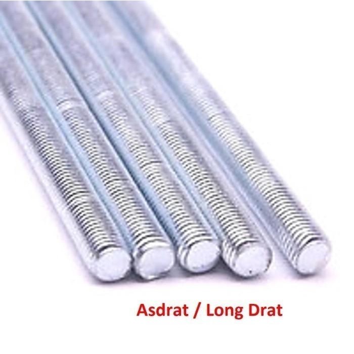 Pilihan- Long Drat M20 X 1M As Drat Besi M20 Thread Rod Stud Bolt 1M Asdrat