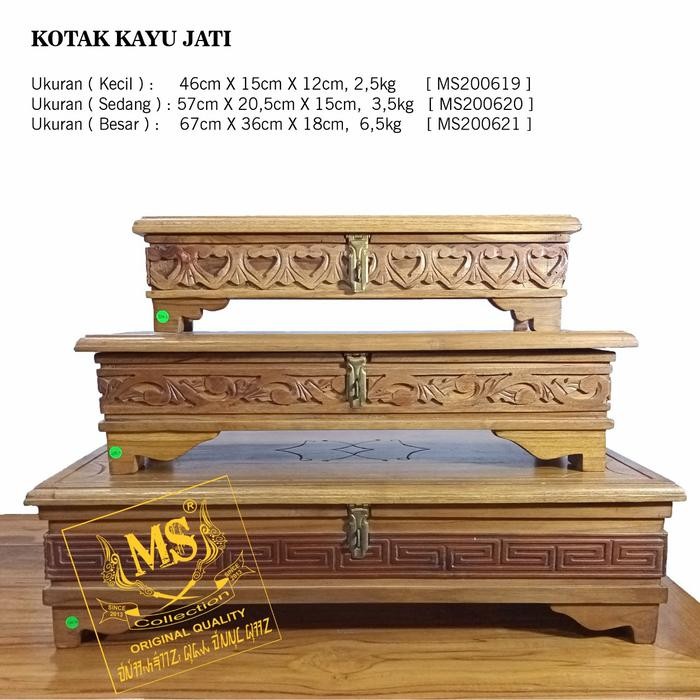 kotak pusaka kayu jati