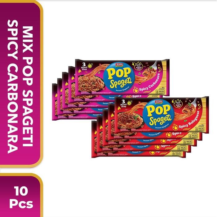 

Pilihan- 10 Pcs - Mix Pop Spageti Spicy Carbonara & Bolognese 84 Gr