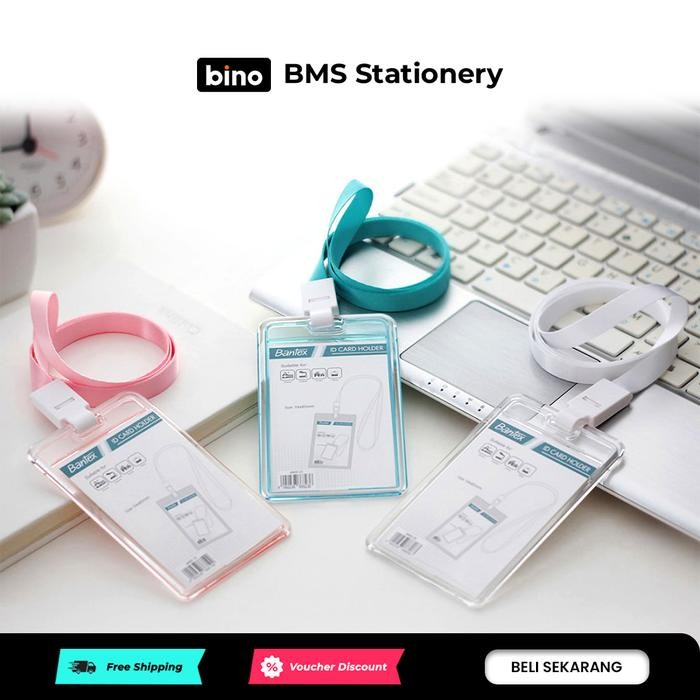 

jjm - Bantex ID Card Transparan Tali Lanyard Portrait 8868