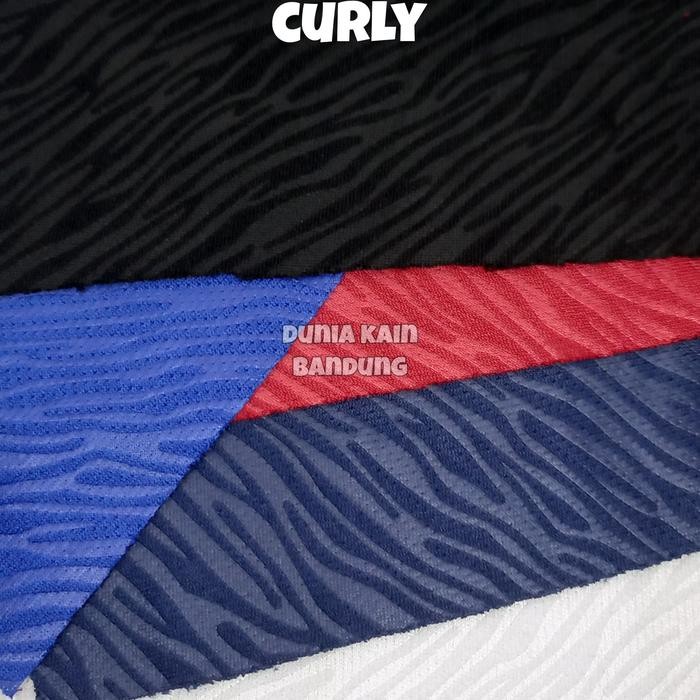 Pilihan- Bahan Kain Drifit Brazil Emboss Curly Dryfit