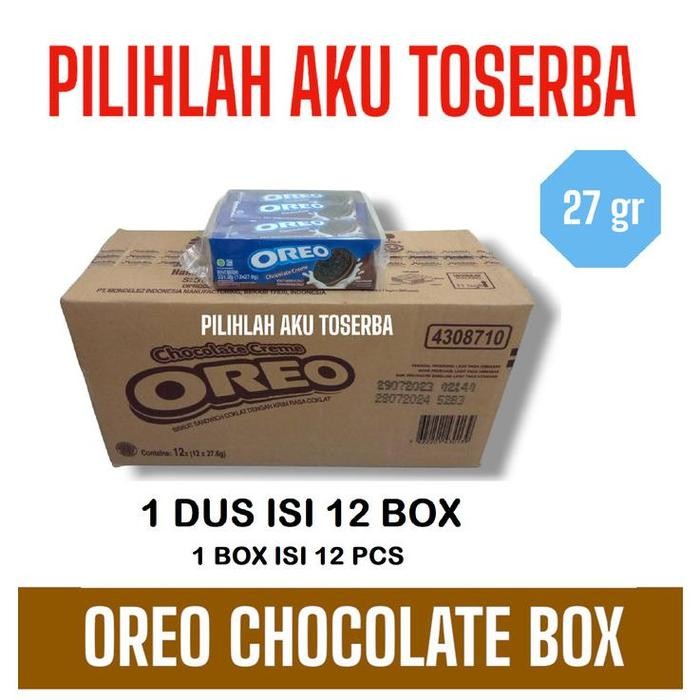 

Biskuit Oreo Chocolate Creme / Cokelat Krim 12 x 27 gr (HARGA 1 DUS)
