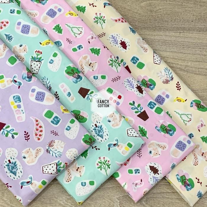 Pilihan- Kain Katun Jepang Motif Fancy Flower D0221