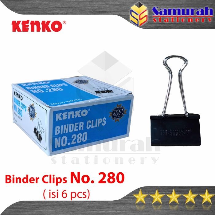 

Pilihan- Binder Clips No 280 Kenko / Clip Hitam / Klip Jepit Kertas Besar 60 Mm