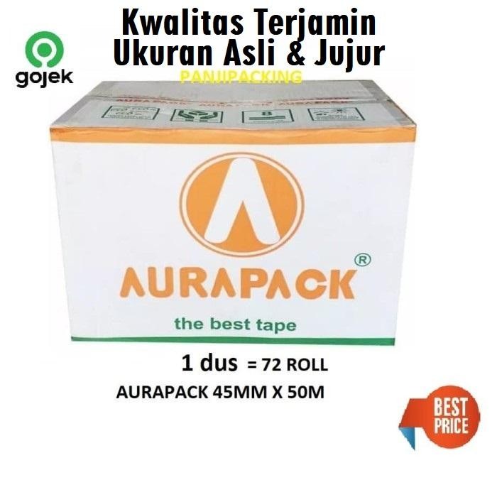

Pilihan- Lakban Aurapack 1 Dus Bening/ Coklat 45 Mm X 50M 72 Roll Murah Terbaik