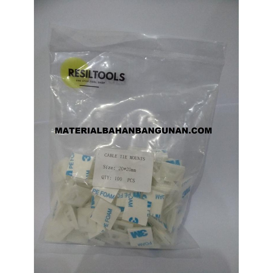 

Pilihan- Dudukan Kabel Tis 20 X 20 Mm Klem Tempel Dinding Tembok Tie 100 Buah