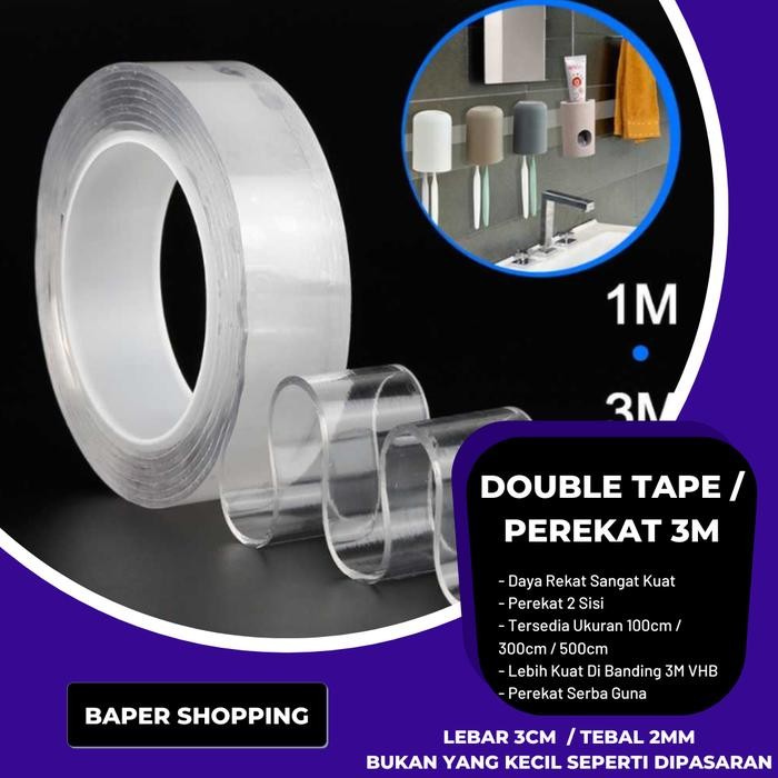 

Pilihan- Double Tape Glue Perekat Serbaguna Lem Perekat Mounting Helm Helmet 3M