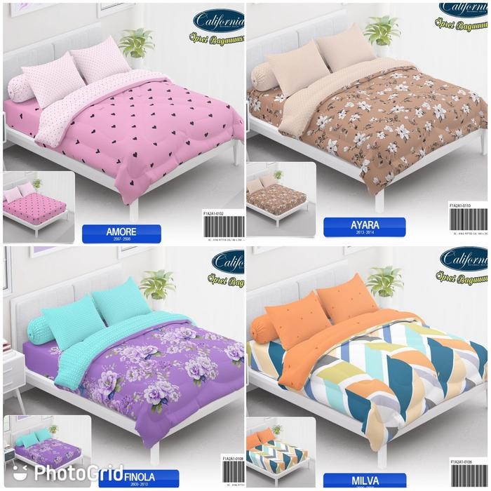 Sprei California Uk 160X200 Star & Stripe - Queen Size