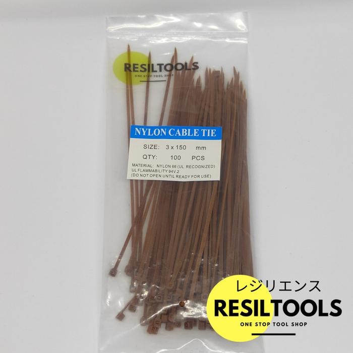 

Pilihan- Cable Ties 3 X 150 Mm Coklat Kabel Tis Brown Isi 100 Self Locking