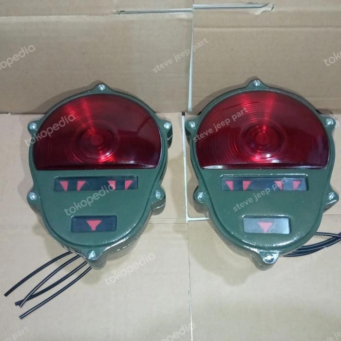 Terbagus Lampu Stop Lamp/Lampu Belakang Tengkorak Jeep Willys Besi Terlariss 