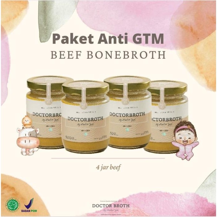 

Pilihan- Paket Anti Gtm - 4 Jar Beef Bone Broth Doctor Broth