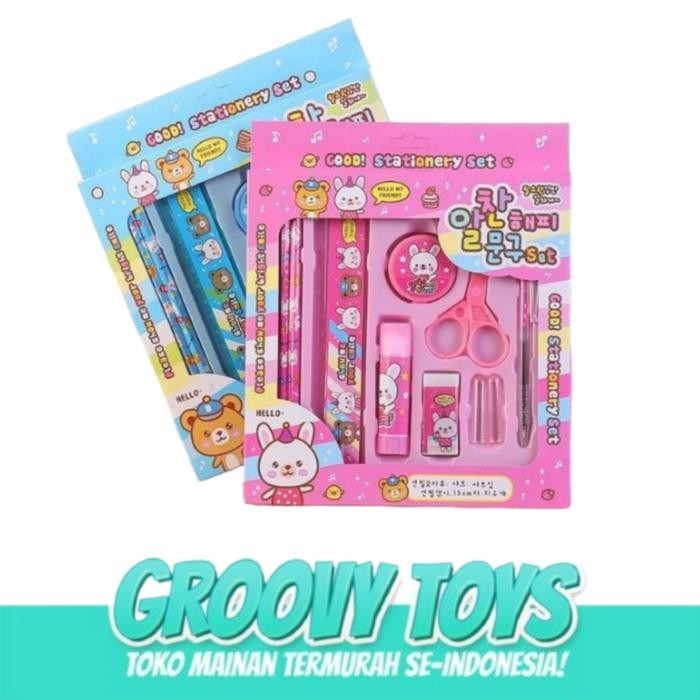 

Khusus Gosend! Stationary Set / Set Alat Tulis Anak Kartun 10 In 1