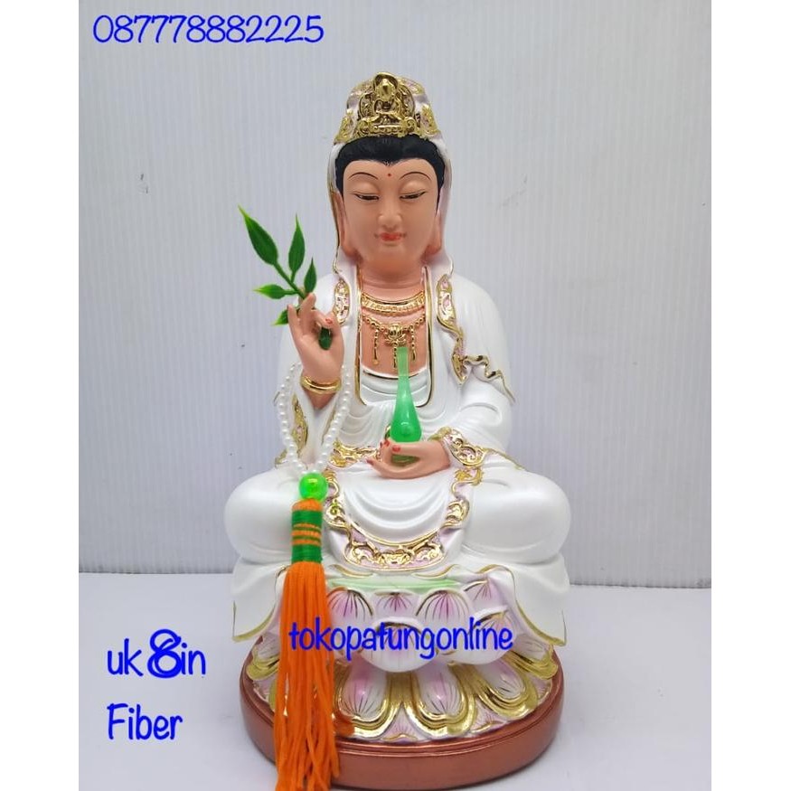 Patung Kwan Im Duduk Fiber 8In New