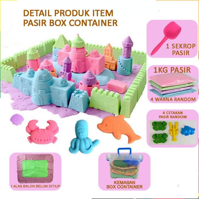 Paket Pasir Ajaib 1KG/ Mainan Anak Edukasi Pasir Ajaib Paket Lengkap