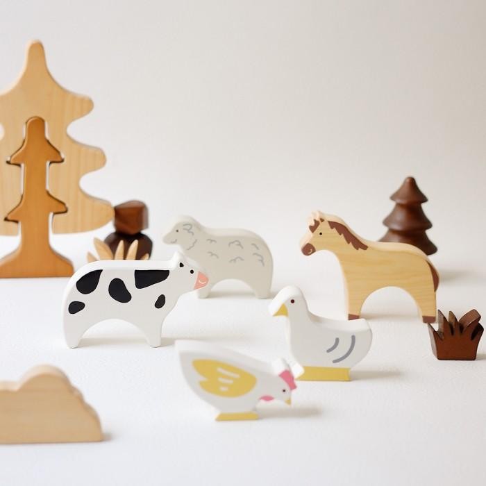 Lettering and Life Wooden Animal Blocks