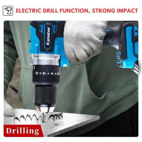 Kamolee-Mesin Bor Beton Impact Drill 13mm Brushless 3in1 650N.M