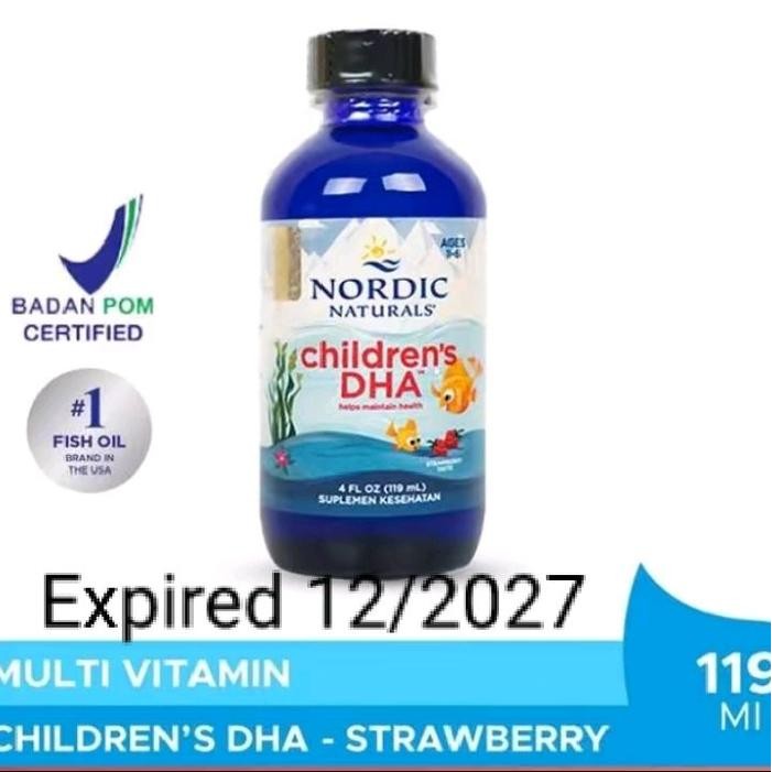 (Resmi BPOM) Nordic Children DHA Omega 3 ukuran 119 ml Original