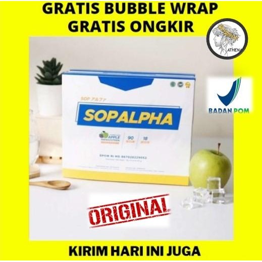 SOPALPHA ISI 9 SACHET BPOM HALAL IMMUN BOOSTER ORIGINAL KESEHATAN