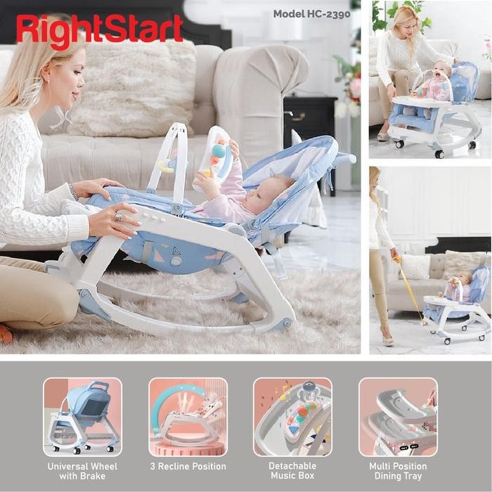 Right Start Bouncer TABLE & Adventurer Newborn Toddler Portable Swing