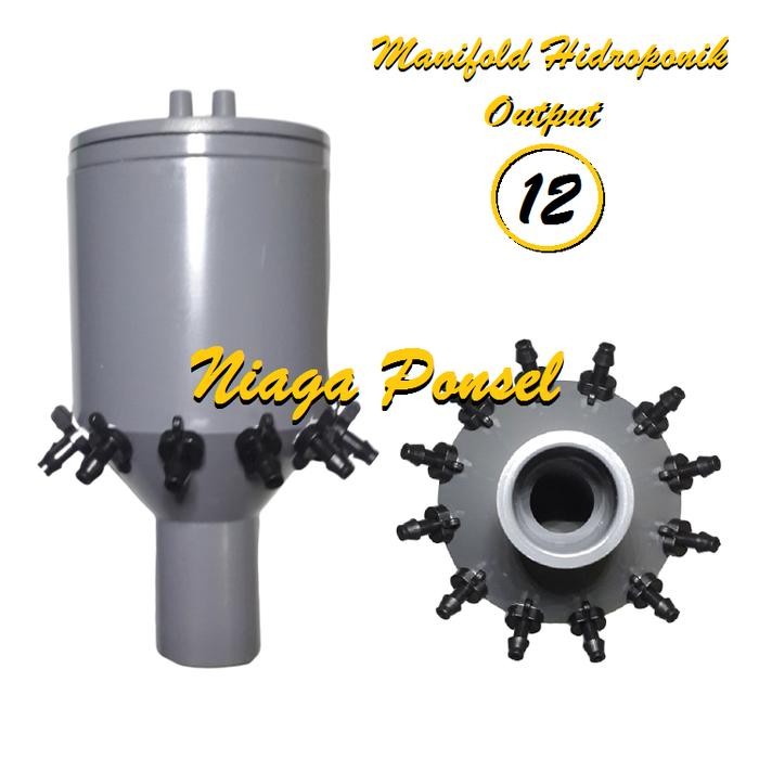 Ready Stock Manifold Hidroponik Output 12 Neple 7Mm (Alat Pembagi Air Hidroponik)