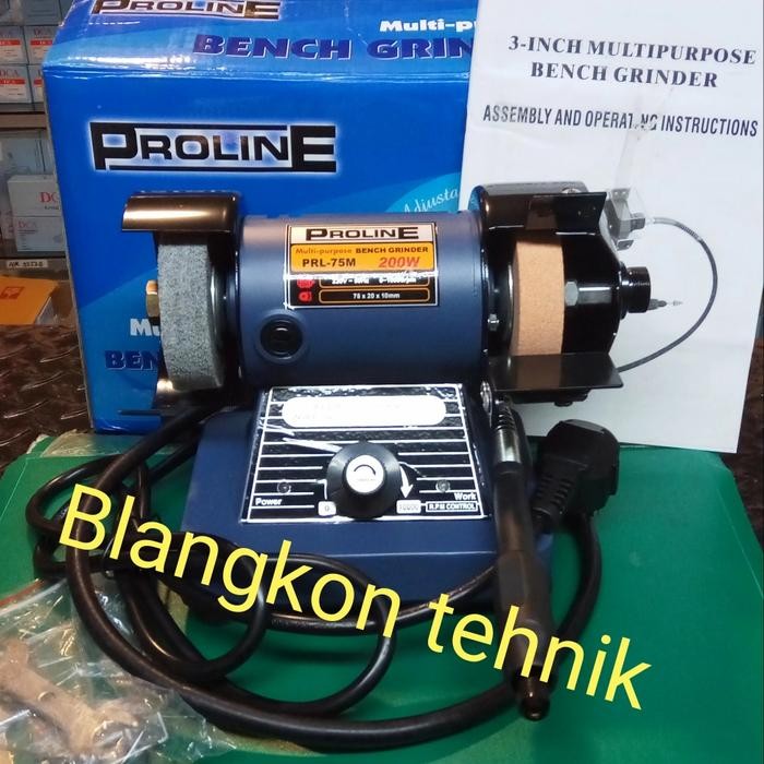 BENCH GRINDER GURINDA DUDUK 3 INCHI BENZ DENGAN PLEXIBLE