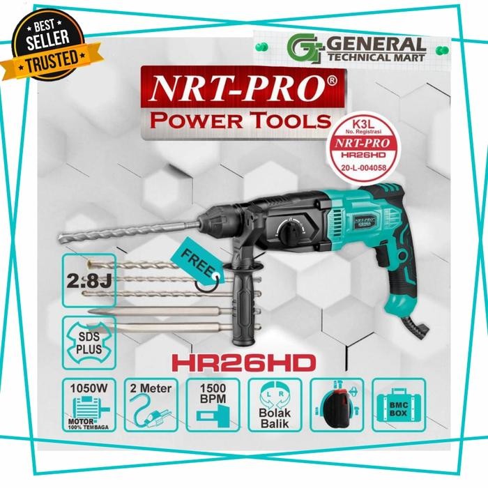 Mesin Bor Rotary Hammer HR 26 HD NRT PRO