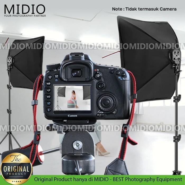 Softbox Lighting Midio Softbox 4 Socket E27 Lighting Studio + Stand