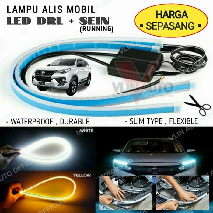 Menarik Lampu Alis Headlamp Mobil All New Fortuner Vrz Led Drl Sen Running 2Pc Terlariss 