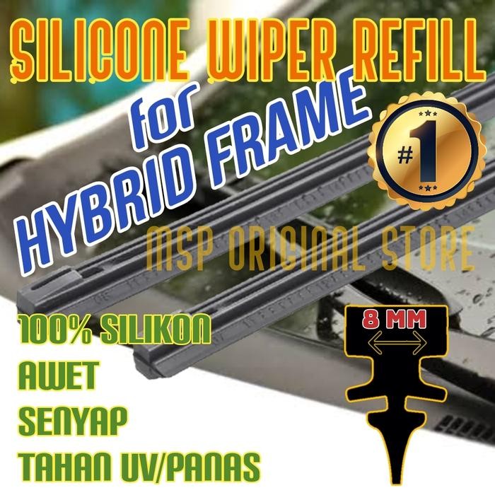 Pilihan- Silicone Wiper Refill For Hybrid Frame 26" 8Mm Refill Wiper Hybrid
