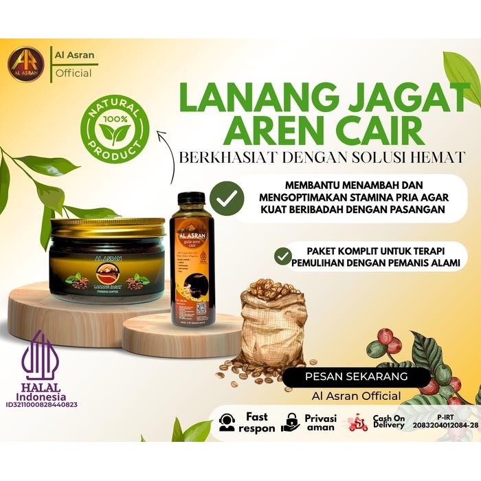 

Pilihan- Al Asran Kopi Lanang Jagat & Gula Aren Cair Premium Coffee Lanang Arabika Robusta