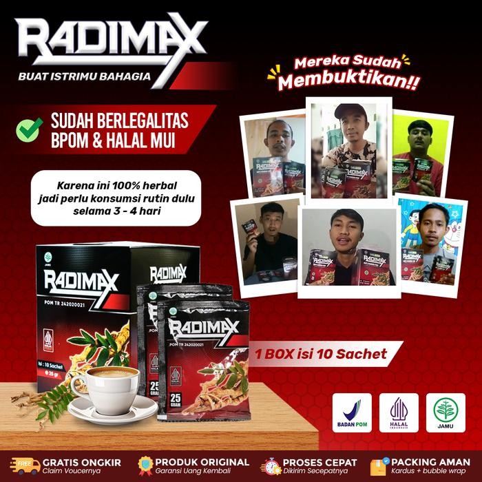 

Pilihan- Kopi Radimax Sudah Bpom Dan Halal Mui Aman Di Konsumsi - Isi 10 Sachet Lengkap Dengan