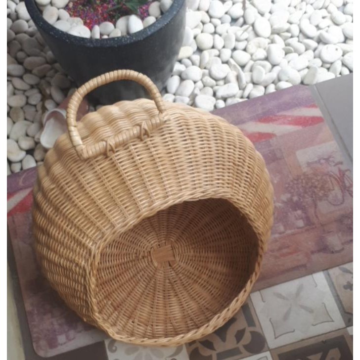 Rumah kucing rotan/rumah anjing kelinci/rumah pets rotan