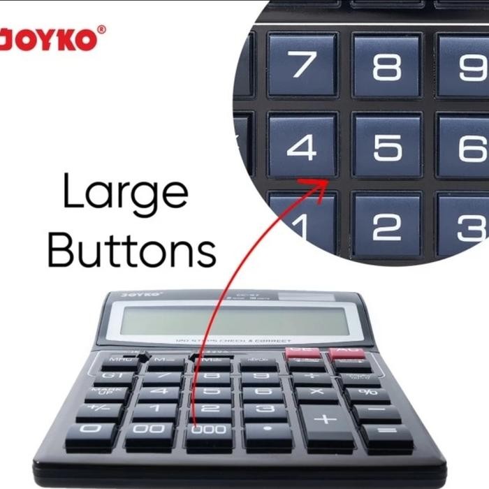 

Joyko Cc57 Check Correct Calculator -Big Display Kalkulator Meja Cc 57
